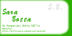 sara botta business card